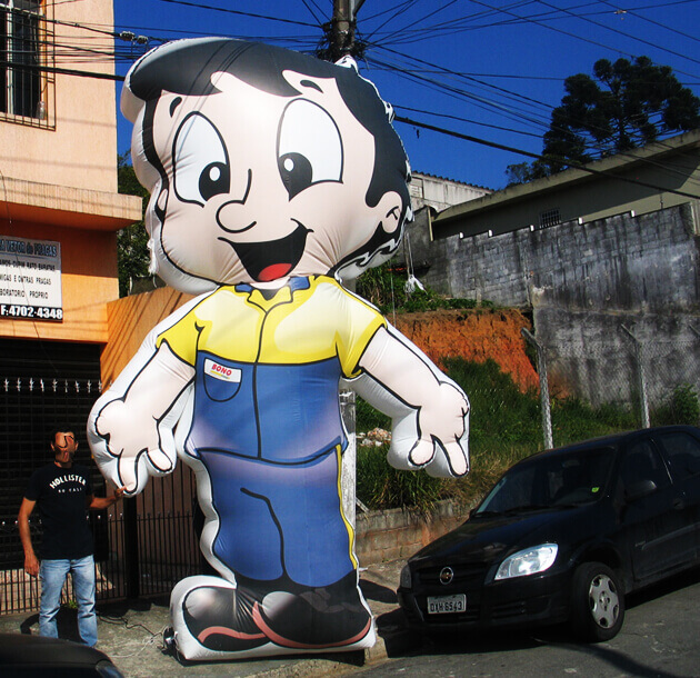 Mascote inflável personalizado para evento