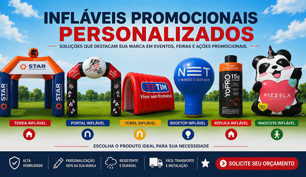Infláveis promocionais FixSoluções